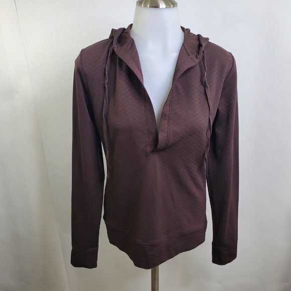 Lucy Hoodie XS Brown Textured Hood Jacket Pullover - Picture 3 of 11